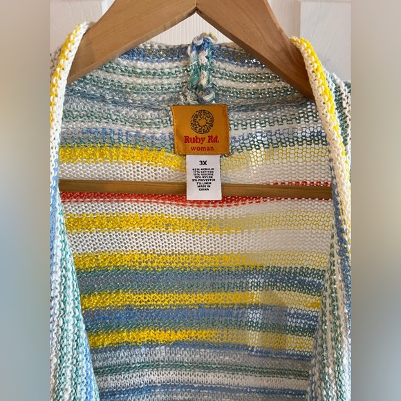 Ruby Rd. Colorful Striped Sweater - Picture 6 of 7